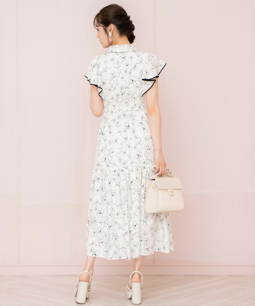 WILLSELECTION(ウィルセレクション)の「ラインフラワーパイピングティアードワンピース(ワンピース・レディース・ブラック系その他/ホワイト系その他/パープル系その他・FREE)」の16枚目の写真