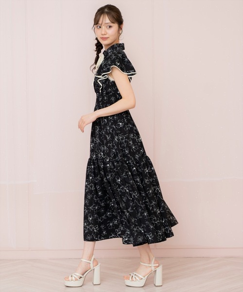 WILLSELECTION(ウィルセレクション)の「ラインフラワーパイピングティアードワンピース(ワンピース・レディース・ブラック系その他/ホワイト系その他/パープル系その他・FREE)」の20枚目の写真