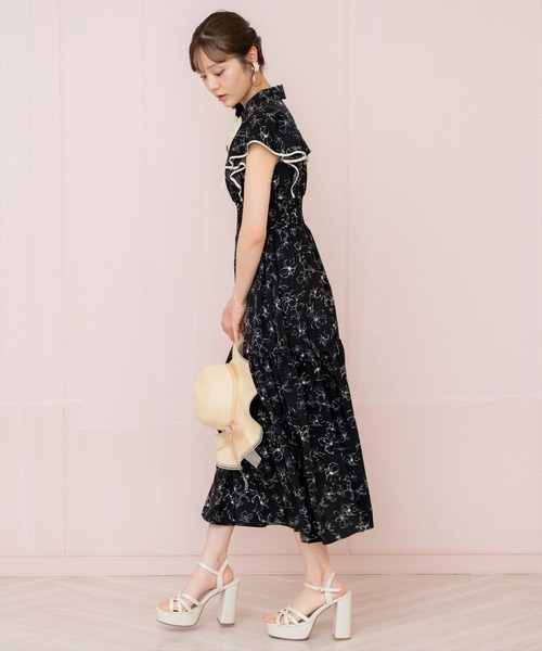 WILLSELECTION(ウィルセレクション)の「ラインフラワーパイピングティアードワンピース(ワンピース・レディース・ブラック系その他/ホワイト系その他/パープル系その他・FREE)」の21枚目の写真