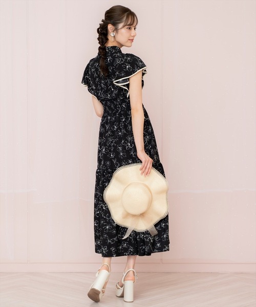 WILLSELECTION(ウィルセレクション)の「ラインフラワーパイピングティアードワンピース(ワンピース・レディース・ブラック系その他/ホワイト系その他/パープル系その他・FREE)」の22枚目の写真
