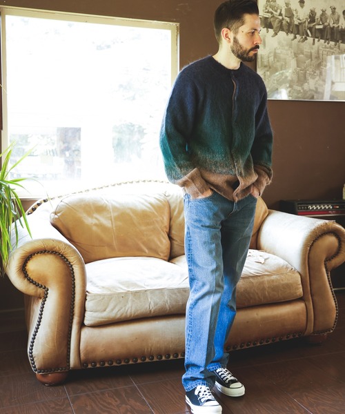 MR.OLIVE(ミスターオリーブ)の「GRADATION MOHAIR KNIT / 6-BUTTON CARDIGAN(カーディガン/ボレロ・メンズ・ブラック/ネイビー・MEDIUM/LARGE)」の15枚目の写真