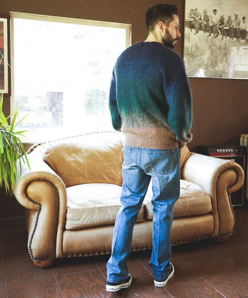 MR.OLIVE(ミスターオリーブ)の「GRADATION MOHAIR KNIT / 6-BUTTON CARDIGAN(カーディガン/ボレロ・メンズ・ブラック/ネイビー・MEDIUM/LARGE)」の13枚目の写真