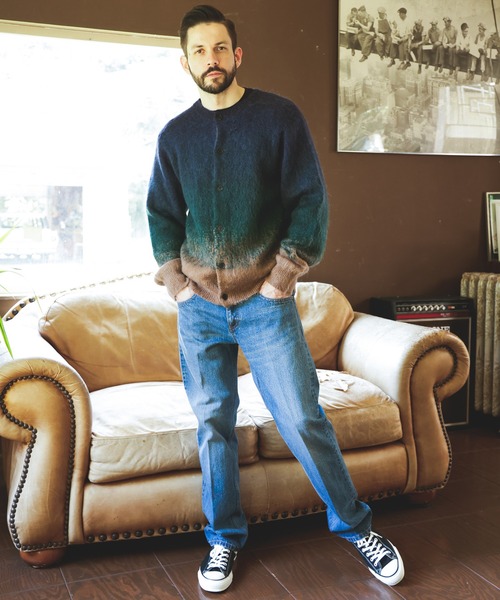 MR.OLIVE(ミスターオリーブ)の「GRADATION MOHAIR KNIT / 6-BUTTON CARDIGAN(カーディガン/ボレロ・メンズ・ブラック/ネイビー・MEDIUM/LARGE)」の11枚目の写真