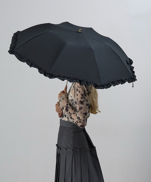 セール】【SETUP7】シャンブレーフリルトップレス UVカット 晴雨