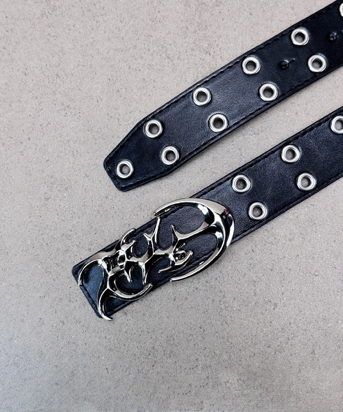 CALIFORNIA OUTFITTERS（カリフォルニア アウトフィッターズ）の「4D11 ダブルボタンホール デザインバックルベルト ブラック（ベルト・メンズ・ブラック・ONESIZE）」の4枚目の写真