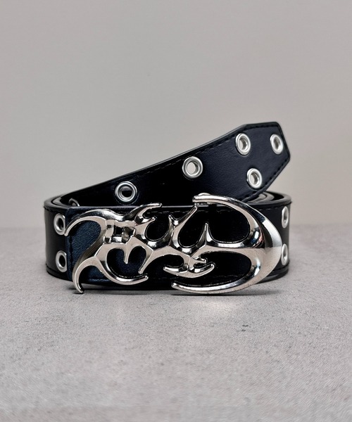 CALIFORNIA OUTFITTERS（カリフォルニア アウトフィッターズ）の「4D11 ダブルボタンホール デザインバックルベルト ブラック（ベルト・メンズ・ブラック・ONESIZE）」の2枚目の写真
