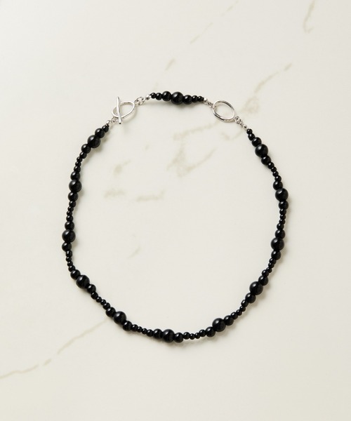 PAPILLONNER(パピヨネ)の「ブラックビーズネックレス(ネックレス・レディース・ブラック・FREE)」の5枚目の写真