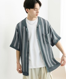 SENSE OF PLACE by URBAN RESEARCH | ストライプショートスリーブニットシャツ(ニット/セーター)