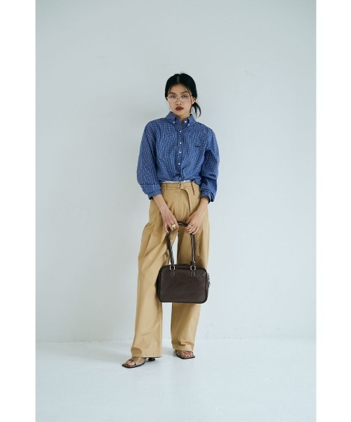 marjour（マージュール）の「BLUE CHECK SHIRTS（シャツ/ブラウス・レディース・ブルー/ライトブルー・MEDIUM）」の4枚目の写真