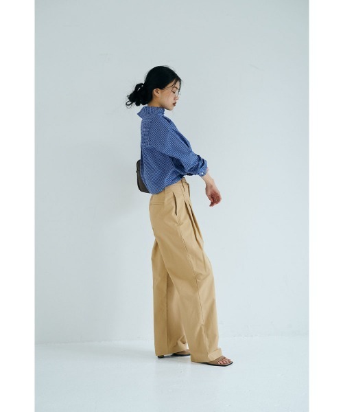 marjour（マージュール）の「BLUE CHECK SHIRTS（シャツ/ブラウス・レディース・ブルー/ライトブルー・MEDIUM）」の8枚目の写真