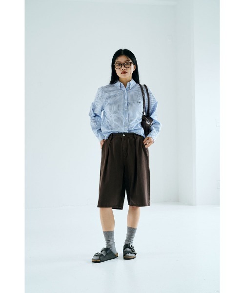 marjour（マージュール）の「BLUE CHECK SHIRTS（シャツ/ブラウス・レディース・ブルー/ライトブルー・MEDIUM）」の13枚目の写真