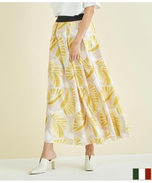 Settimissimo（セッティミッシモ）の「ITALY サテンボタニカル柄プリントフレアロングスカート（スカート）」