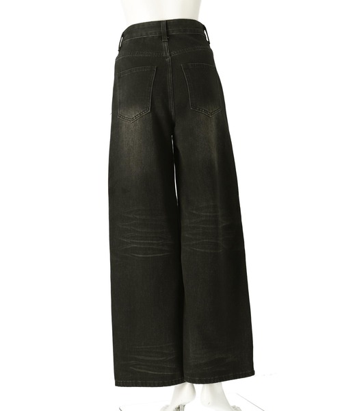 ANAP(アナップ)の「ウォッシュ 加工 シンプル ワイド ストレート デニム パンツ(デニムパンツ・レディース・ブルー/ブラック・S/M)」の21枚目の写真