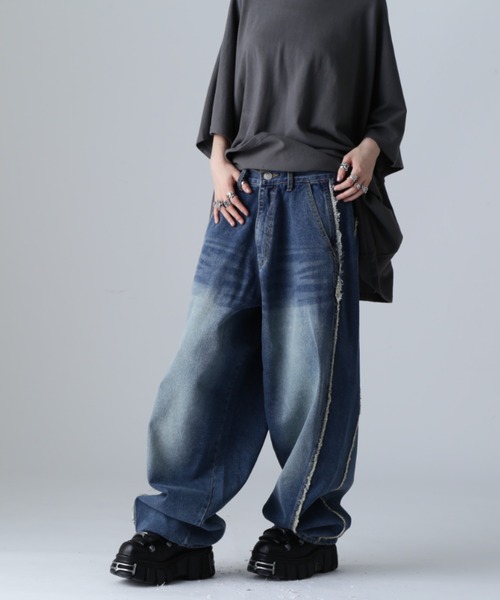 SIS（エスアイエス）の「SIS/エスアイエス/フリンジデニム（デニムパンツ・レディース・ブラック/ブルー・MEDIUM/LARGE）」の17枚目の写真