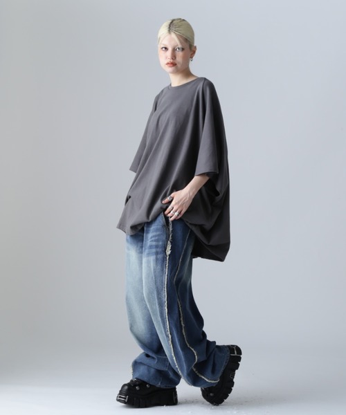 SIS（エスアイエス）の「SIS/エスアイエス/フリンジデニム（デニムパンツ・レディース・ブラック/ブルー・MEDIUM/LARGE）」の3枚目の写真