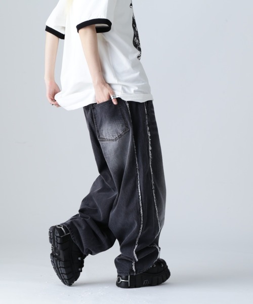 SIS（エスアイエス）の「SIS/エスアイエス/フリンジデニム（デニムパンツ・レディース・ブラック/ブルー・MEDIUM/LARGE）」の20枚目の写真