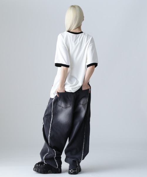SIS（エスアイエス）の「SIS/エスアイエス/フリンジデニム（デニムパンツ・レディース・ブラック/ブルー・MEDIUM/LARGE）」の15枚目の写真