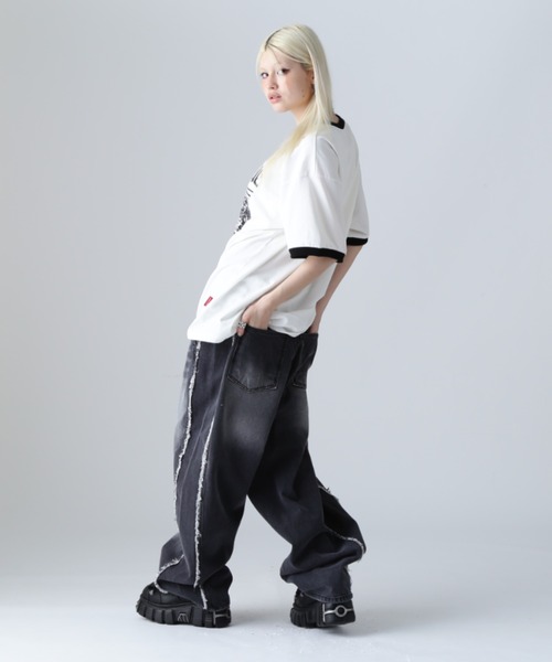 SIS（エスアイエス）の「SIS/エスアイエス/フリンジデニム（デニムパンツ・レディース・ブラック/ブルー・MEDIUM/LARGE）」の16枚目の写真