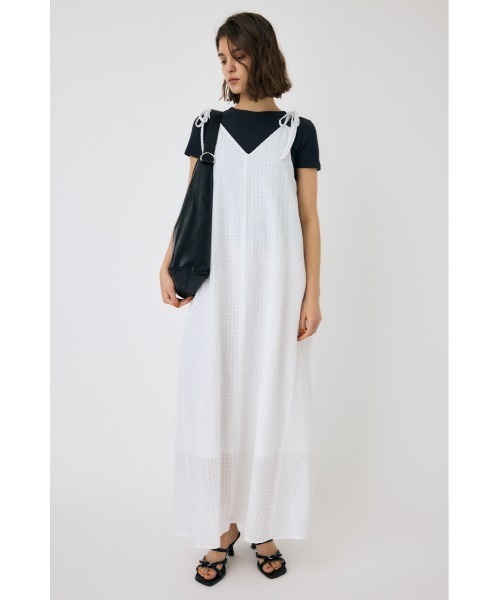 MOUSSY（マウジー）の「SHEER GINGHAM キャミドレス（ワンピース・レディース・ブラック/ライトブルー/ホワイト・1/2）」の20枚目の写真