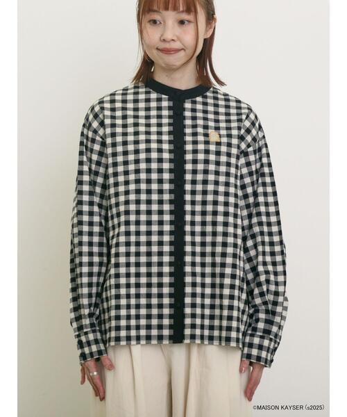 Samansa Mos2（サマンサ モスモス）の「【MAISON KAYSER】クレリック刺繍シャツ（シャツ/ブラウス・レディース・ブルー/ブラック・F）」の3枚目の写真