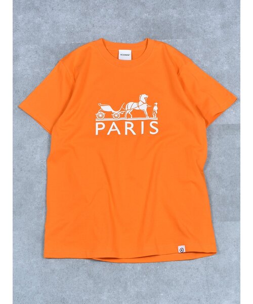 Import & Select(インポートアンドセレクト)の「【ICONIQ】 HM プリント ショートスリーブ TEE(Tシャツ/カットソー・メンズ・オレンジ/ホワイト・2/3/4)」の2枚目の写真