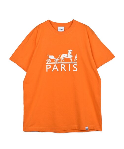 Import & Select(インポートアンドセレクト)の「【ICONIQ】 HM プリント ショートスリーブ TEE(Tシャツ/カットソー・メンズ・オレンジ/ホワイト・2/3/4)」の6枚目の写真