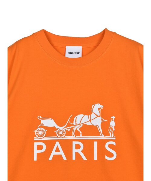 Import & Select(インポートアンドセレクト)の「【ICONIQ】 HM プリント ショートスリーブ TEE(Tシャツ/カットソー・メンズ・オレンジ/ホワイト・2/3/4)」の7枚目の写真