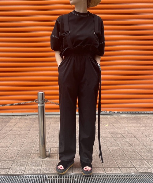 ウエストギャザーマルチウェイサロペット (comochi original