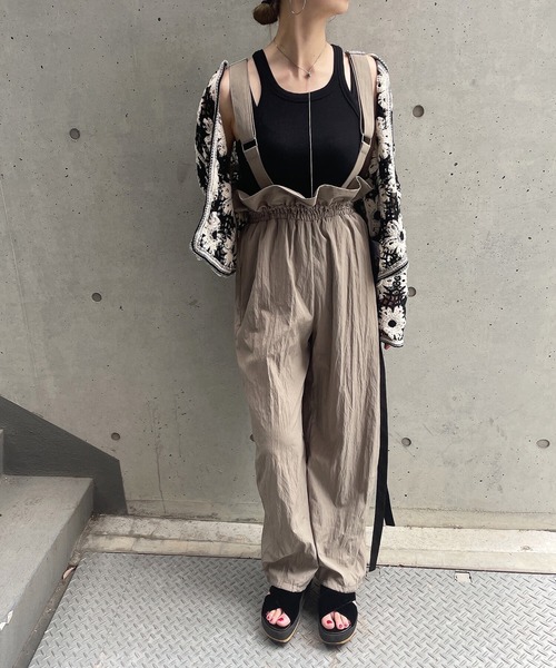 ウエストギャザーマルチウェイサロペット (comochi original