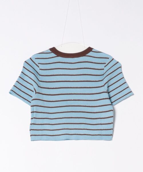 【売れました】ANAP(アナップ)ボーダートップス セール】ミックスボーダー クロップド Tシャツ トップス（T