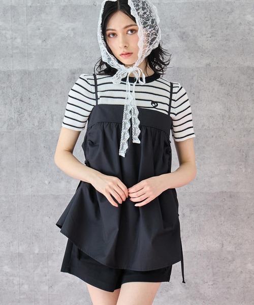 ANAP(アナップ)の「ミックスボーダー クロップド Tシャツ トップス(Tシャツ/カットソー・レディース・ライトイエロー/ホワイト/ライトブルー・FREE)」の16枚目の写真