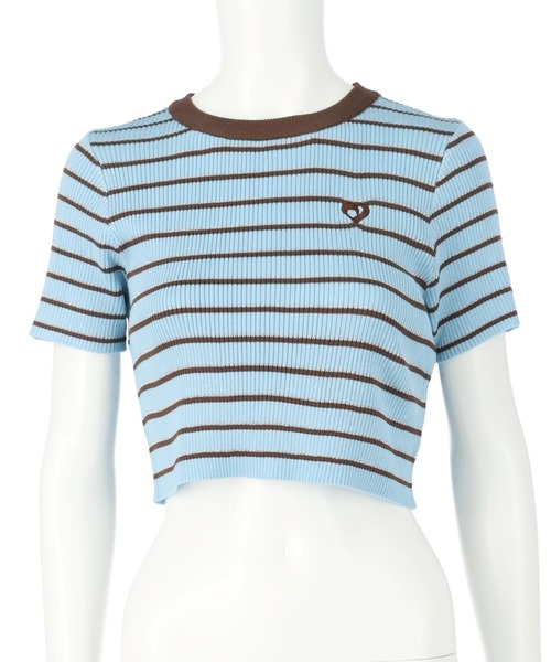 【売れました】ANAP(アナップ)ボーダートップス セール】オフショル ボーダー リブ ニットトップス（ニット