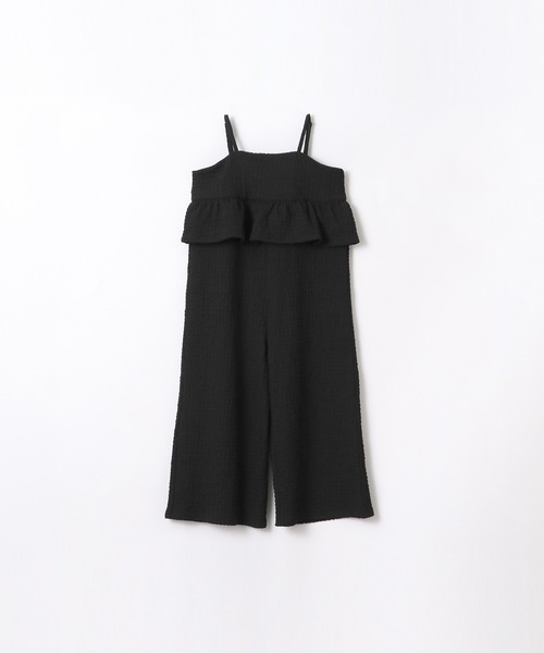 キッズ 親子お揃いペプラムクロスシャーリングオールインワン/吸水速乾