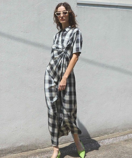 ツイストポロシャツワンピース MAISON SPECIAL メゾンスペシャル Twist Polo Shirt Dress/ツイストポロシャツワンピース【MAISON