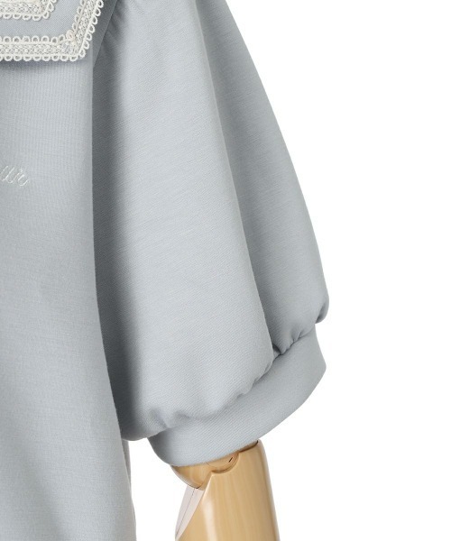 F i.n.t（フィント）の「【セットアップ対応】レースラインセーラーカットトップス　夏服【1枚で快適】（Tシャツ/カットソー・レディース・オフホワイト/ライトブルー・FREE）」の20枚目の写真