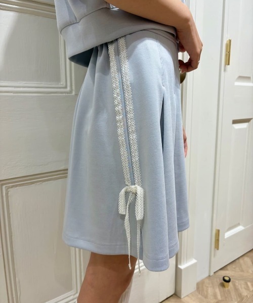 F i.n.t（フィント）の「【セットアップ対応】レースラインセーラーカットトップス　夏服【1枚で快適】（Tシャツ/カットソー・レディース・オフホワイト/ライトブルー・FREE）」の13枚目の写真