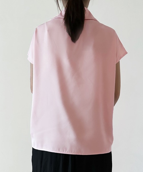 ReRe(リリ)の「フレンチスリーブシャツ(シャツ/ブラウス・レディース・オフホワイト/ブラック/ピンク・LARGE/X-LARGE/MEDIUM)」の9枚目の写真