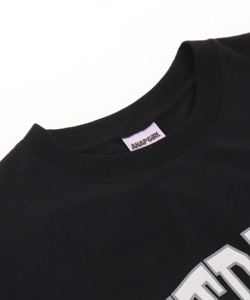 ANAP GiRL(アナップガール)の「カレッジ フラワー スプレー クロップド Tシャツ 【キッズお揃い】(Tシャツ/カットソー・キッズ・ライトグレー/ブラック/ライトイエロー・XS/M/S)」の20枚目の写真