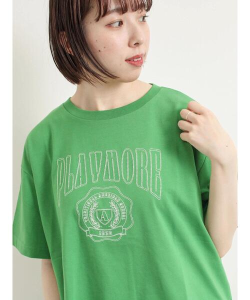 SM2（エスエムツー）の「[接触冷感]刺繍ロゴアソートTシャツ（Tシャツ/カットソー・レディース・ブラック/グリーン/パープル/オフホワイト・F）」の4枚目の写真