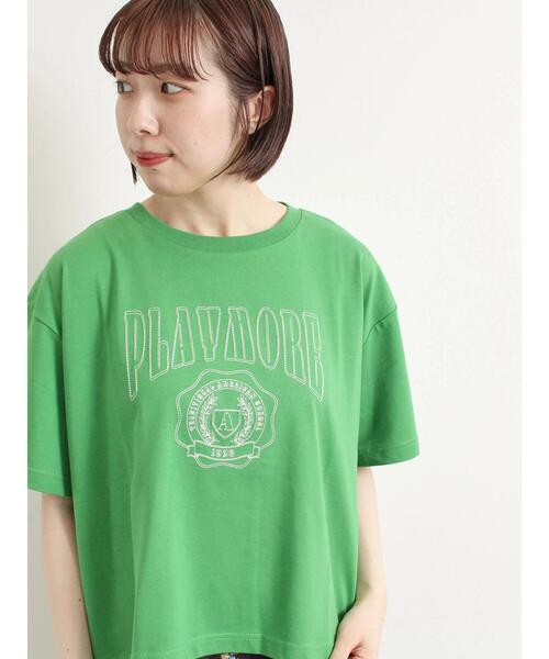 SM2（エスエムツー）の「[接触冷感]刺繍ロゴアソートTシャツ（Tシャツ/カットソー・レディース・ブラック/グリーン/パープル/オフホワイト・F）」の6枚目の写真