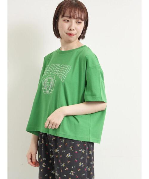 SM2（エスエムツー）の「[接触冷感]刺繍ロゴアソートTシャツ（Tシャツ/カットソー・レディース・ブラック/グリーン/パープル/オフホワイト・F）」の8枚目の写真