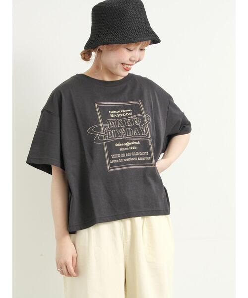SM2（エスエムツー）の「[接触冷感]刺繍ロゴアソートTシャツ（Tシャツ/カットソー・レディース・ブラック/グリーン/パープル/オフホワイト・F）」の11枚目の写真