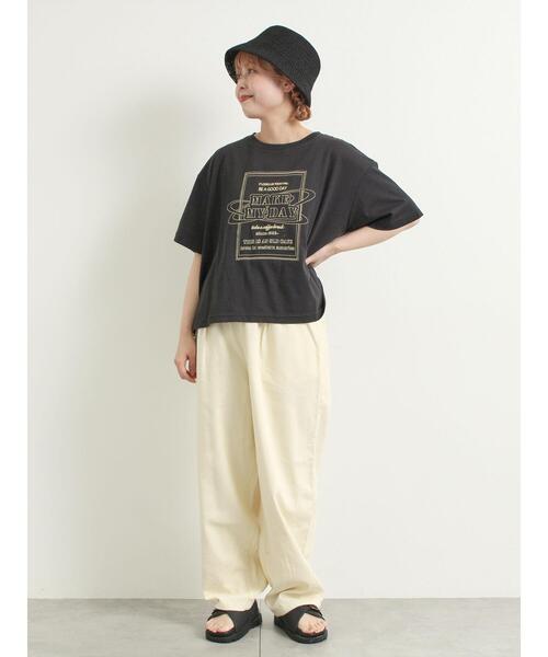 SM2（エスエムツー）の「[接触冷感]刺繍ロゴアソートTシャツ（Tシャツ/カットソー・レディース・ブラック/グリーン/パープル/オフホワイト・F）」の13枚目の写真