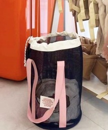 Pochi Pouch/ワンポイント付き メッシュ 巾着 バッグ