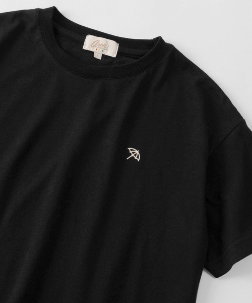 Arnie Arnold Palmer(アーニーアーノルドパーマー)の「【76】【Arnold Palmer/アーノルドパーマー】アンブレラ ワンポイント クルーネックTシャツ コンパクトTシャツ(Tシャツ/カットソー・レディース・ブラック/ベージュ/ネイビー/ホワイト・M/L/XL)」の2枚目の写真
