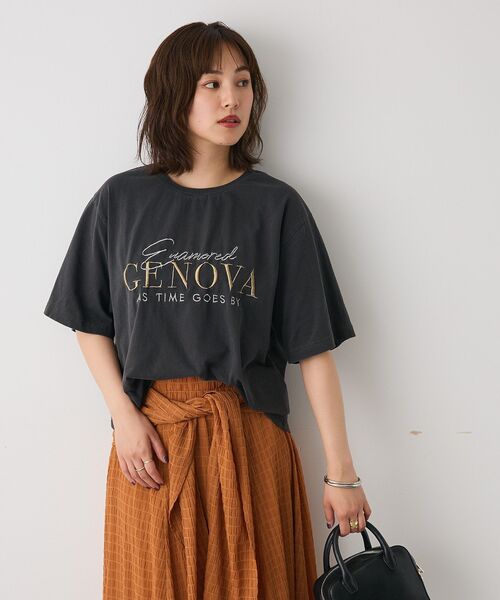 CRAFT STANDARD BOUTIQUE(クラフトスタンダードブティック)の「ピグメント刺繍TEE1【ユニセックス】(Tシャツ/カットソー・レディース・ベージュ/グレー/チャコールグレー・M/L)」の20枚目の写真