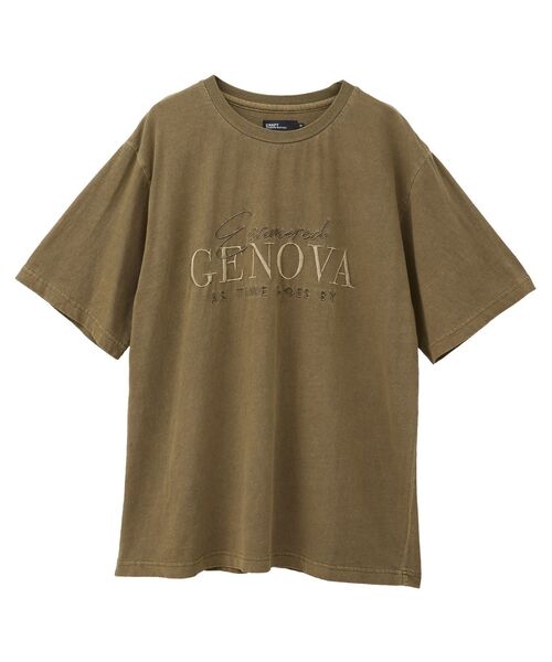 CRAFT STANDARD BOUTIQUE(クラフトスタンダードブティック)の「ピグメント刺繍TEE1【ユニセックス】(Tシャツ/カットソー・レディース・ベージュ/グレー/チャコールグレー・M/L)」の4枚目の写真