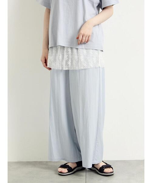 SM2（エスエムツー）の「チュールレイヤードパンツ（その他パンツ・レディース・ベージュ/チャコールグレー/サックスブルー・M/L）」の3枚目の写真