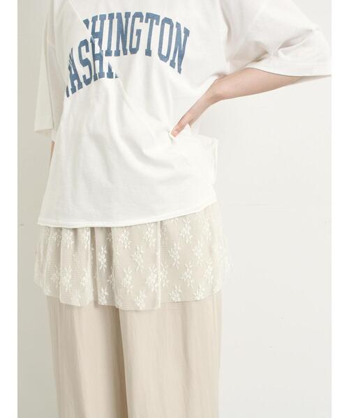 SM2（エスエムツー）の「チュールレイヤードパンツ（その他パンツ・レディース・ベージュ/チャコールグレー/サックスブルー・M/L）」の5枚目の写真