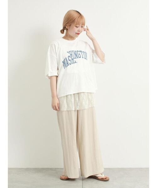 SM2（エスエムツー）の「チュールレイヤードパンツ（その他パンツ・レディース・ベージュ/チャコールグレー/サックスブルー・M/L）」の9枚目の写真